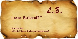 Laux Bulcsú névjegykártya